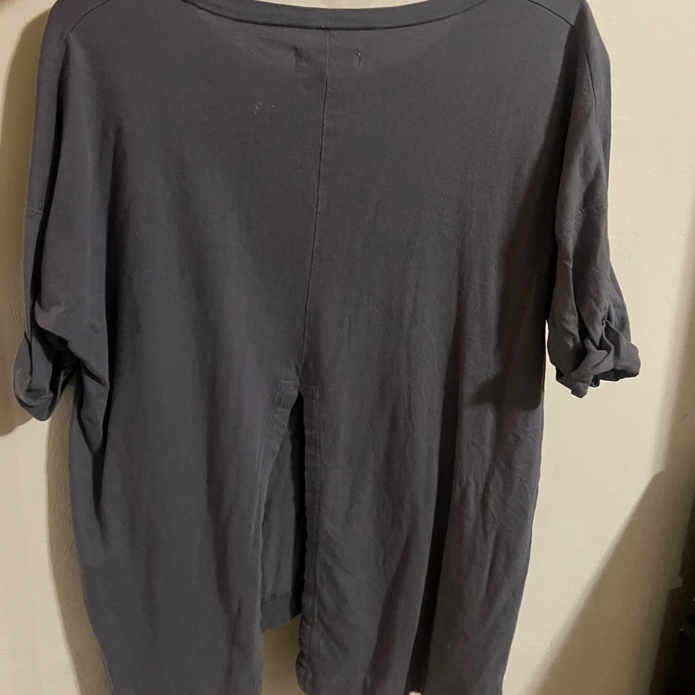 Madewell Gray Relaxed Buttoned Blouse
